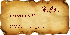 Halasy Csák névjegykártya